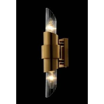 Настенный светильник Crystal Lux JUSTO AP2 BRASS 2132/402, 2xE14x60W - миниатюра 4