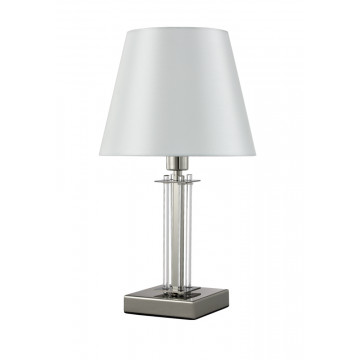 Настольная лампа Crystal Lux NICOLAS LG1 NICKEL/WHITE 3400/501, 1xE14x60W - миниатюра 2