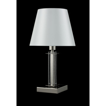 Настольная лампа Crystal Lux NICOLAS LG1 NICKEL/WHITE 3400/501, 1xE14x60W - миниатюра 3