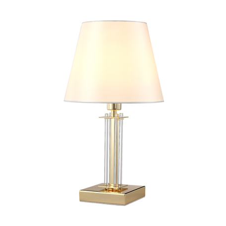 Настольная лампа Crystal Lux NICOLAS LG1 GOLD/WHITE 3401/501, 1xE14x60W