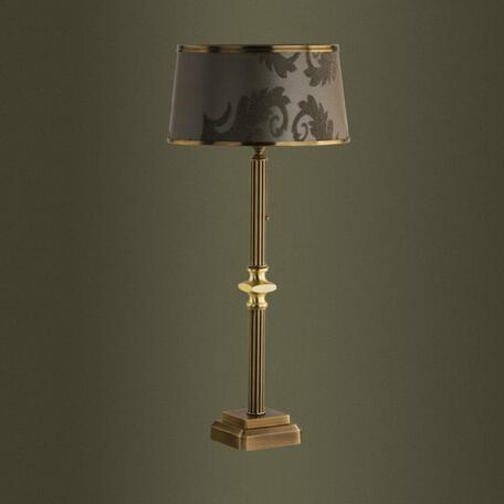Настольная лампа Kutek Bolt BOL-LG-1(Z), 1xE27x60W, бронза, черный, металл со стеклом, текстиль