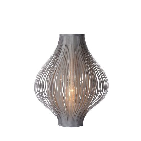 Настольная лампа Lucide Poli 06508/01/36, 1xE27x18W, серый, металл, пластик - миниатюра 1