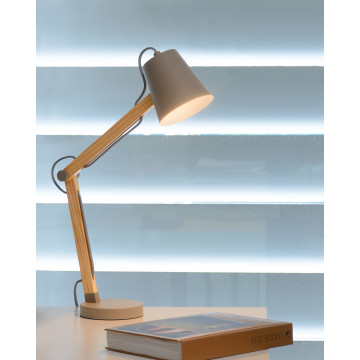 Настольная лампа Lucide Tony 03601/01/41, 1xE14x40W, коричневый, серый, дерево, металл - миниатюра 4