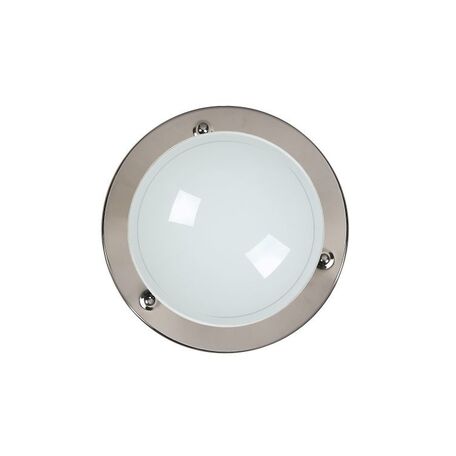 Потолочный светильник Lucide Basic 07104/30/09, 1xE27x60W, серый, белый, металл, стекло