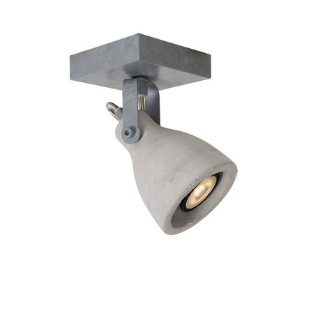 Потолочный светильник с регулировкой направления света Lucide Concri-LED 05910/05/36, 1xGU10x5W, серый, бетон - миниатюра 1