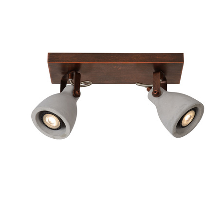 Потолочный светильник с регулировкой направления света Lucide Concri-LED 05910/10/17, медь, серый, металл, бетон