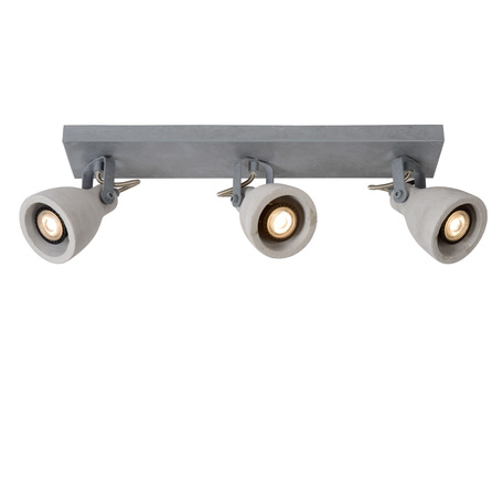 Потолочный светильник с регулировкой направления света Lucide Concri-LED 05910/15/36, 3xGU10x5W, серый, бетон