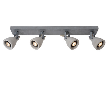 Потолочный светильник с регулировкой направления света Lucide Concri-LED 05910/20/36, 4xGU10x5W, серый, бетон