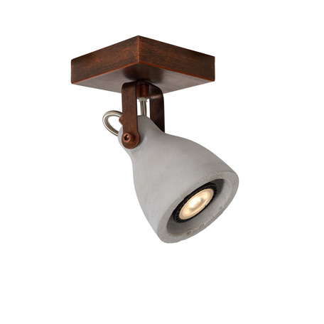 Потолочный светильник с регулировкой направления света Lucide Concri-LED 05910/05/17, медь, серый, металл, бетон