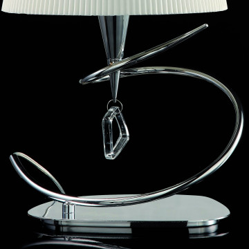 Настольная лампа Mantra Mara 1650, хром, белый, прозрачный, металл, текстиль, хрусталь - миниатюра 4