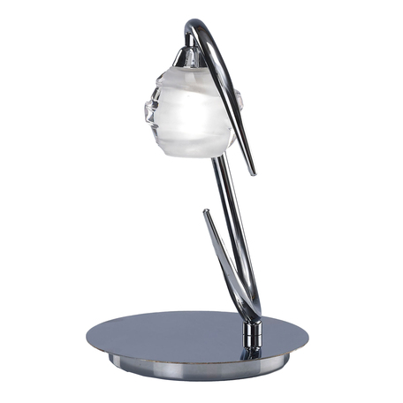 Настольная лампа Mantra Loop 1807, хром, металл, стекло