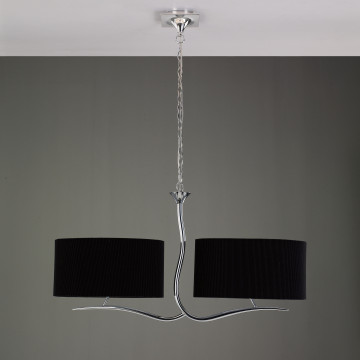 Подвесной светильник Mantra Eve 1170, хром, черный, металл, текстиль - миниатюра 2