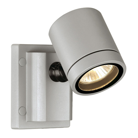 Настенный светильник SLV NEW MYRA WL SINGLE 233104, IP55, 1xGU10x50W, серый, металл