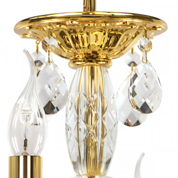 Подвесная люстра Lightstar Osgona Stregaro 694082, 8xE14x60W, золотой с прозрачным, золотой, прозрачный, металл с хрусталем, хрусталь - миниатюра 3