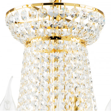 Подвесная люстра Lightstar Osgona Classic 700162, 16xE14x60W, золото, прозрачный, хрусталь - фото 3