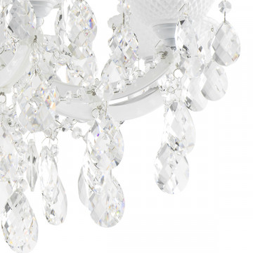 Подвесная люстра Lightstar Osgona Princia 726081, 8xE14x40W, белый, прозрачный, металл со стеклом, текстиль, хрусталь - фото 4