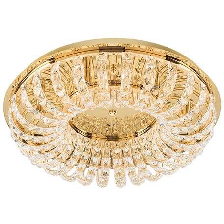 Потолочная люстра Lightstar Onda 741072, 7xG9x40W, золотой, золотой с прозрачным, прозрачный с золотым, металл, хрусталь - фото 1