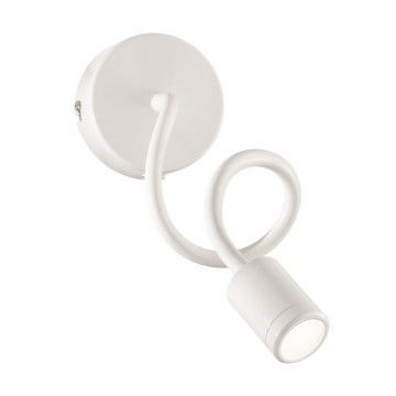 Настенный светодиодный светильник Ideal Lux FOCUS-1 AP1 BIANCO 097183 SALE, белый, металл, пластик