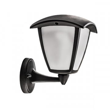 Настенный светодиодный фонарь Lightstar Lampione 375670, IP54, LED 8W 3000K 360lm, черный, черно-белый, металл, металл с пластиком
