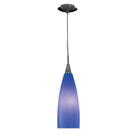 Подвесной светильник Citilux Бокал CL942012, 1xE27x100W, матовый хром, синий, металл, стекло
