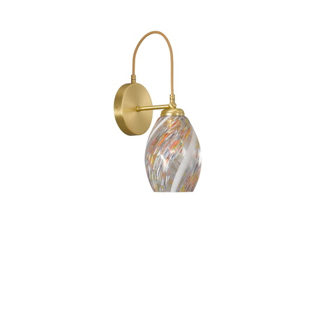 Бра Reccagni Angelo A 10034/1, 1xE27x60W, матовое золото, разноцветный, металл, муранское стекло