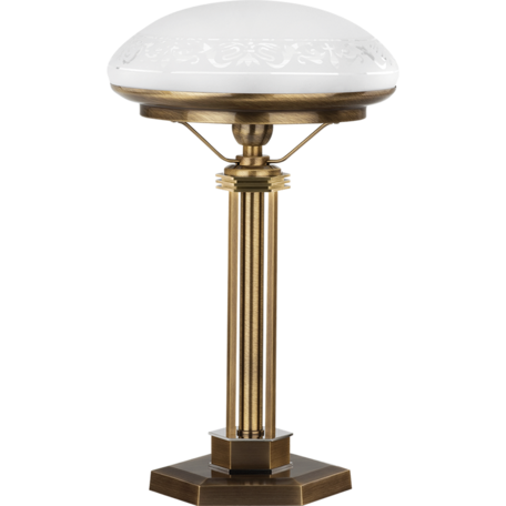 Настольная лампа Kutek Decor (плафон) DEC-LG-1(P), 1xE27x60W, бронза, белый, металл, стекло - миниатюра 1