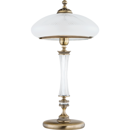 Настольная лампа Kutek Farini (плафон) FAR-LG-1(P), 1xE27x60W, бронза, прозрачный, белый, металл со стеклом, стекло