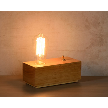 Настольная лампа Lucide Edison 08516/04/72, 1xE27x5W, коричневый, дерево - миниатюра 5