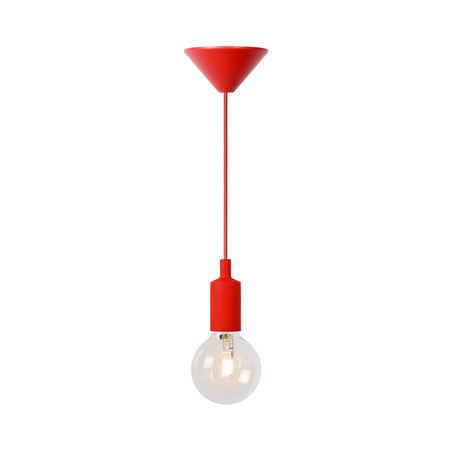 Подвесной светильник Lucide Fix 08408/21/32, 1xE27x42W, красный, пластик