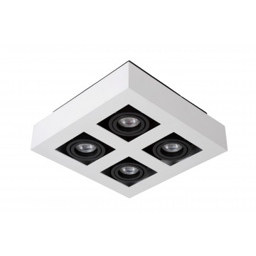 Потолочный светильник Lucide Xirax 09119/20/31, 4xGU10x5W, черный, металл - миниатюра 2