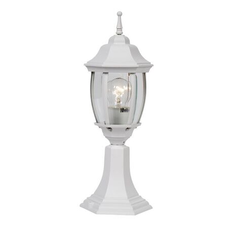 Садово-парковый светильник Lucide Tireno 11834/01/31, IP44, 1xE27x60W, белый, прозрачный, металл, стекло
