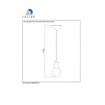 Подвесной светильник Lucide Fix 08408/21/34, желтый, пластик - миниатюра 2