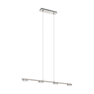 Подвесной светодиодный светильник Eglo Laniena 97084, LED 22W 3000K 1800lm, никель, белый, металл, пластик - миниатюра 1