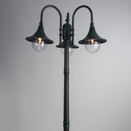 Уличный фонарь Arte Lamp Malaga A1086PA-3BG, IP44, 3xE27x75W - миниатюра 2