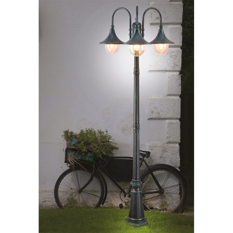 Уличный фонарь Arte Lamp Malaga A1086PA-3BG, IP44, 3xE27x75W - миниатюра 3
