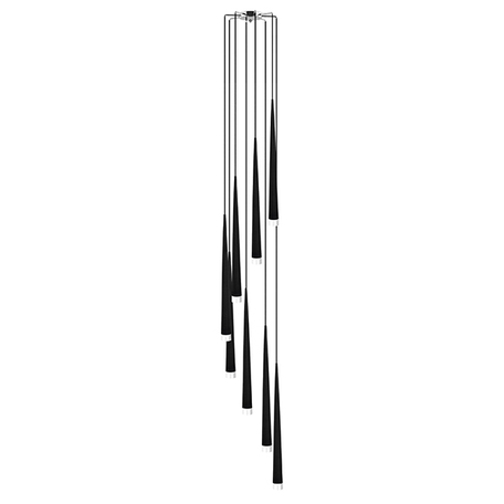 Люстра-каскад Lightstar Punto 807087, 8xG9x25W, хромированный, черный, металл - фото 1