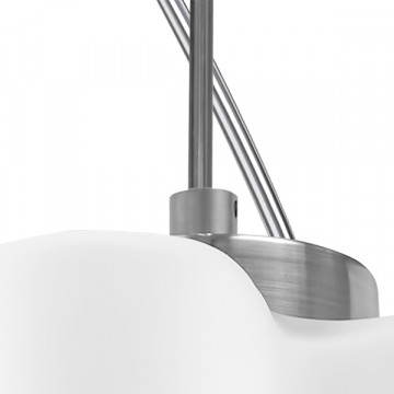Подвесной светильник Lightstar Nubi 802110, 1xE27x40W, матовый хром, белый, металл, стекло - фото 3