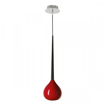 Подвесной светильник Lightstar Forma 808112, 1xE14x40W, хром, черный, красный, металл, стекло