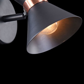 Настенный светильник с регулировкой направления света Freya Izzy FR4273-WL-01-B, 1xE14x40W, черный, медь, металл - миниатюра 8