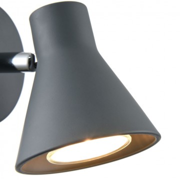Настенный светильник с регулировкой направления света Freya Claris FR4308-WL-01-GR, 1xGU10x35W, серый, металл - миниатюра 9