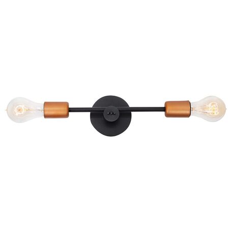 Настенный светильник Nowodvorski Sticks 6267, 2xE27x60W, черный с медью, медь с черным, металл