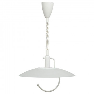 Подвесной светильник Nowodvorski Scorpio 3008, 1xE27x100W, белый, металл с пластиком, стекло - миниатюра 1