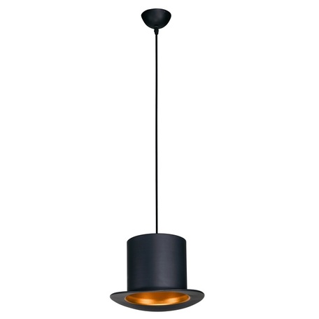 Подвесной светильник Nowodvorski Hat 4307, 1xE27x60W, черный, золото, металл - миниатюра 1