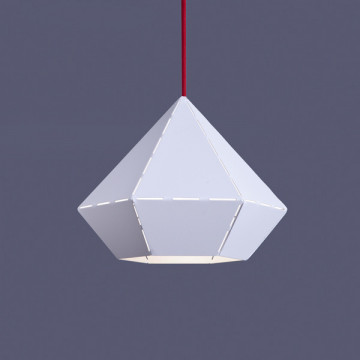 Подвесной светильник Nowodvorski Diamond 6342, 1xE27x60W, белый, красный, металл - миниатюра 2