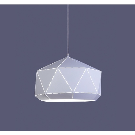 Подвесной светильник Nowodvorski DIAMOND WHITE 6616, 1xE27x100W, белый, металл - миниатюра 1