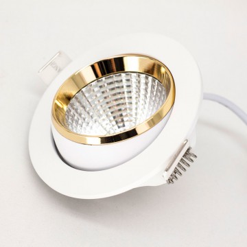 Встраиваемый светодиодный светильник Citilux Бета CLD002W2, LED 7W 3000K 550lm, белый, золото, металл - фото 6