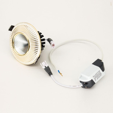 Встраиваемый светодиодный светильник Citilux Дзета CLD042W2, LED 7W 3000K 550lm, золото, металл - фото 8