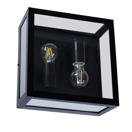 Настенный светильник Arte Lamp Belfast A4569PF-2BK, IP44, 2xE27x60W - миниатюра 2