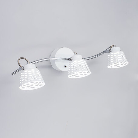 Настенный светодиодный светильник с регулировкой направления света Citilux Орегон CL508530, LED 15W 3000K 1125lm, белый, хромированный, металл