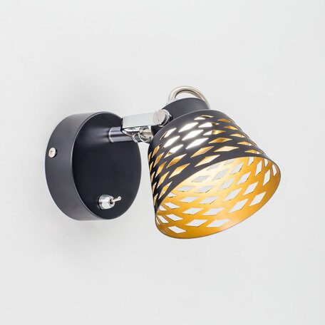 Настенный светодиодный светильник с регулировкой направления света Citilux Орегон CL508512, LED 5W 3000K 375lm, черный, металл